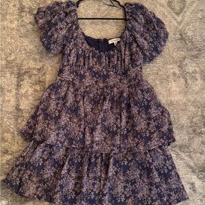 Francesca's Collections Navy Floral Dress